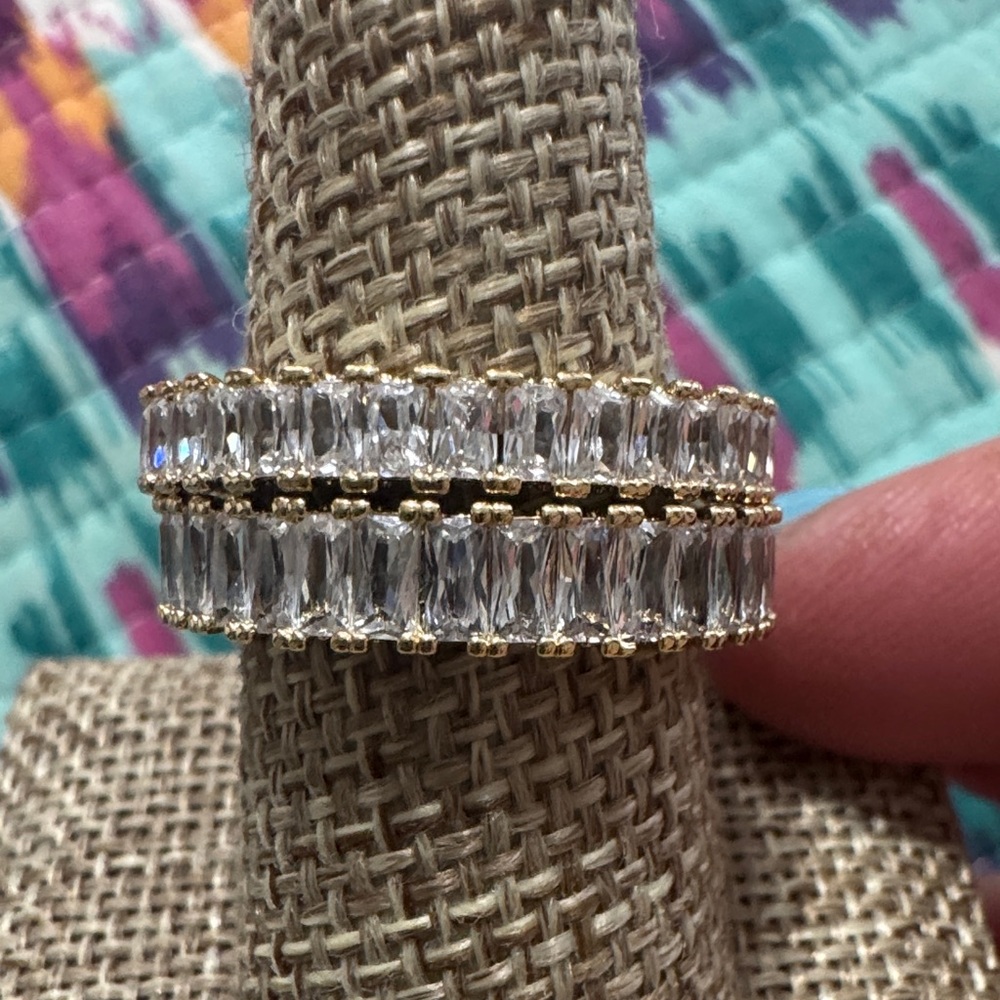 Bomb party cz double band size 8